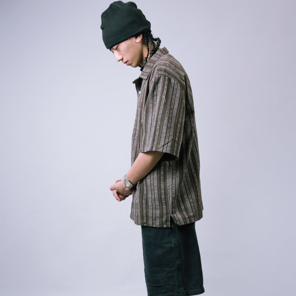 2025 GOKURAKU Half Sleeve Shirt – Street Meets Nostalgia Striped Edition