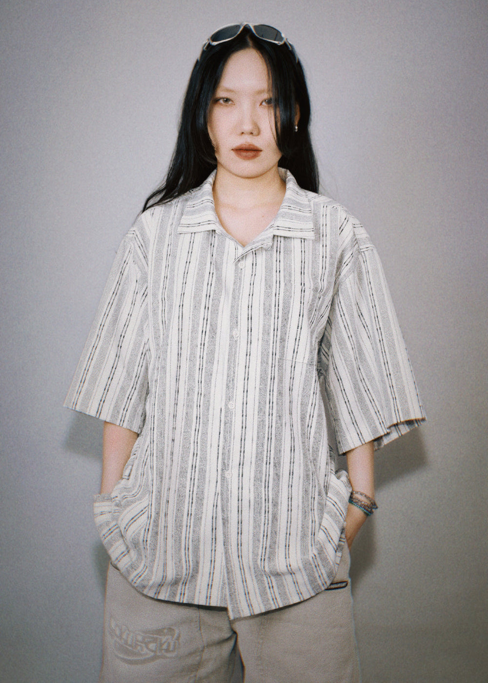 2025 GOKURAKU Half Sleeve Shirt – Street Meets Nostalgia Striped Edition