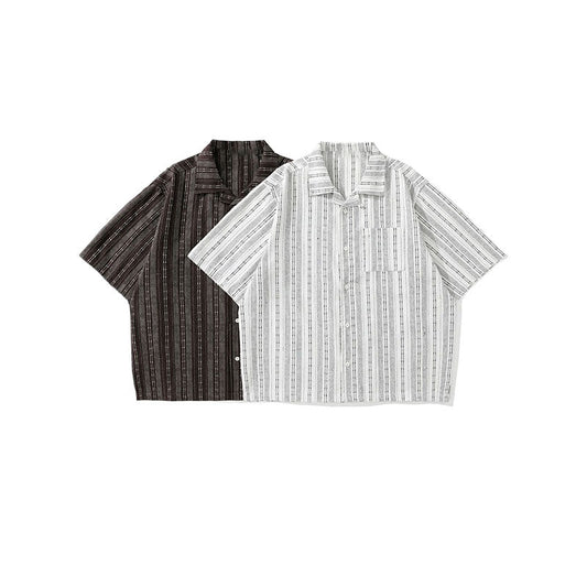 2025 GOKURAKU Half Sleeve Shirt – Street Meets Nostalgia Striped Edition