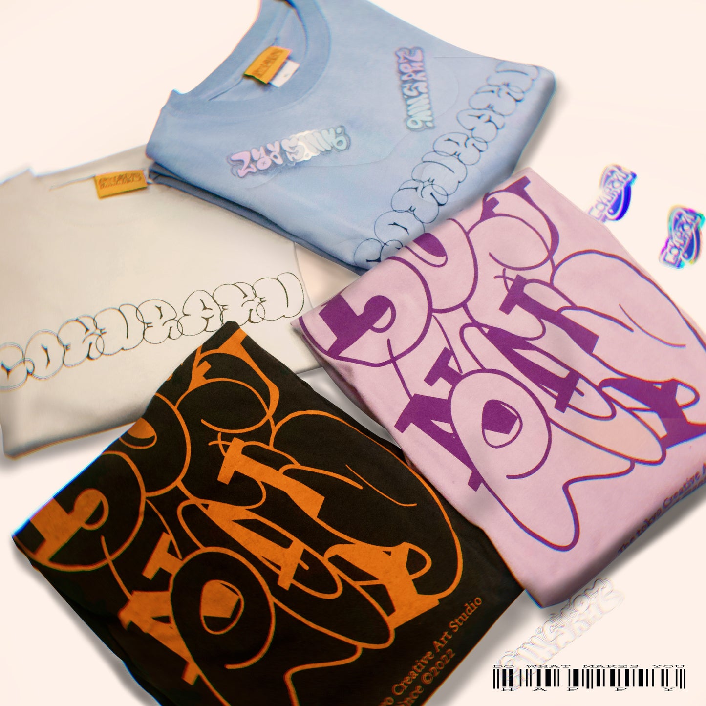 GOKURAKU Bunny Bubble Letters T-Shirts