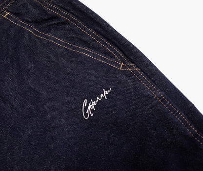 GOKURAKU LOGO EMBROIDERY -LOOSE FIT JEANS