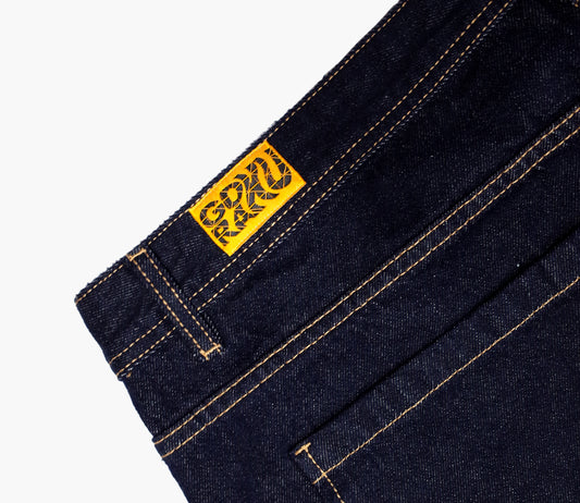 GOKURAKU LOGO EMBROIDERY -LOOSE FIT JEANS